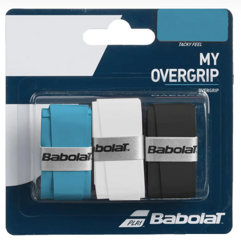 Babolat My Overgrip 3 pack (Black/White/Blue)