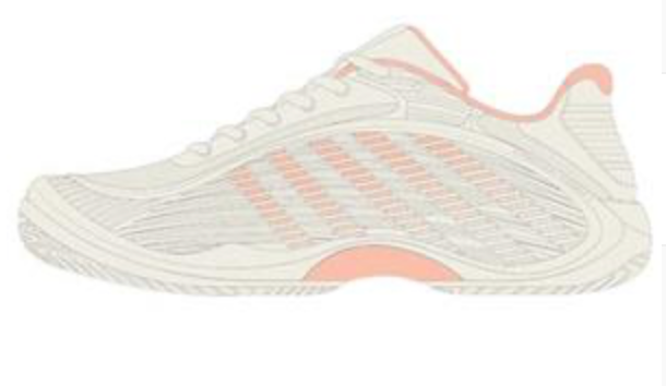 K-Swiss Women's Hypercourt Express 3 (White/Peach)