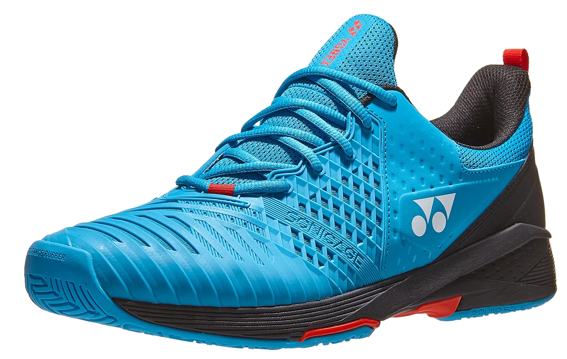 Yonex Sonicage 3 Wide Mens Tennis Shoe Blue Black Performance Tennis