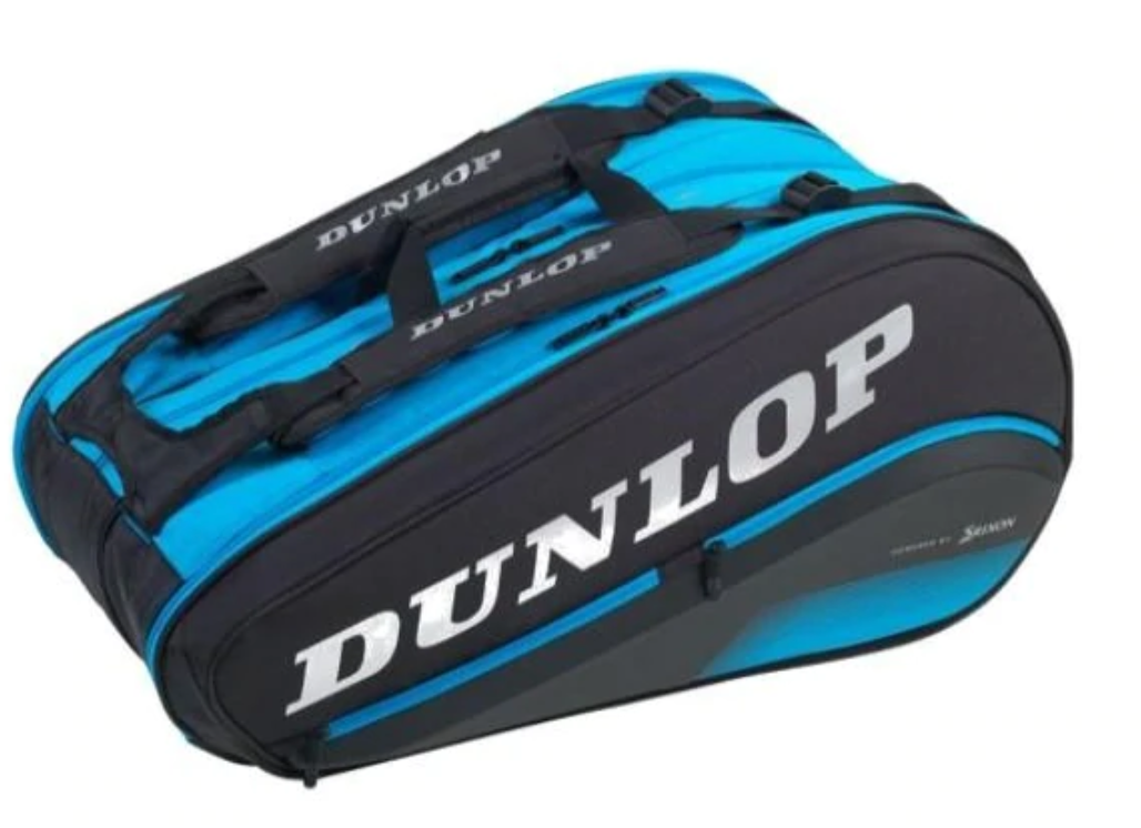 Dunlop FX Performance Thermo 12 Pack Racquet Bag (Black/Blue)