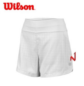 Wilson Star Windowpane 4" Short White (women's)